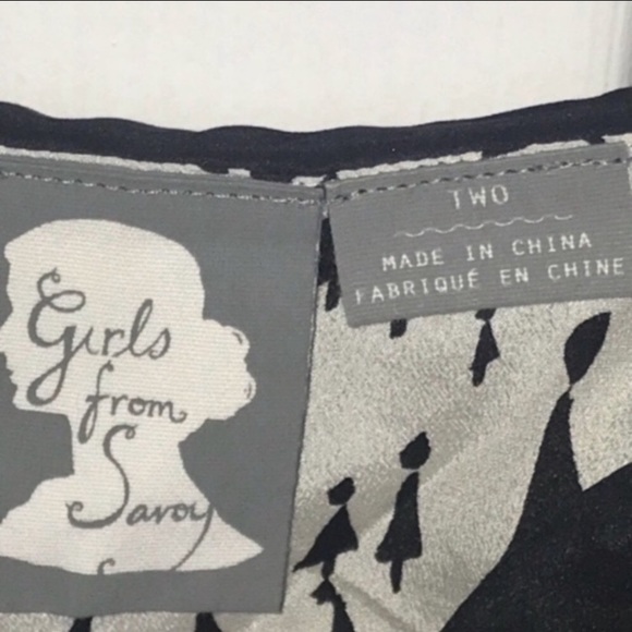 Anthropologie Girls Of Savoy Size 2 Silk Silhouette Tank - Picture 4 of 6